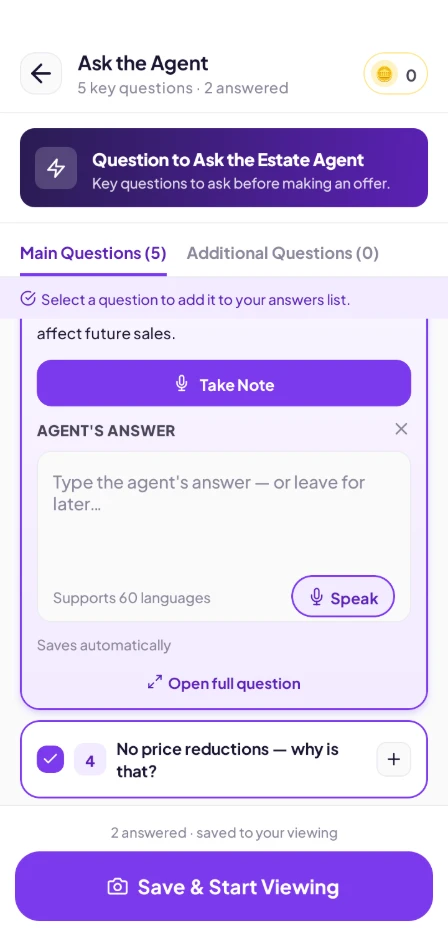 Recording the agent answer by typing or speaking, in any of 60 languages